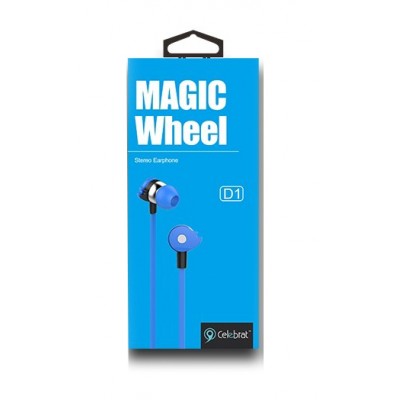 CELEBRAT Earphones με μικρόφωνο D1, on/off, 10mm, 1.2m flat, μπλε CELEBRAT Earphones με μικρόφωνο D1, on/off, 10mm, 1.2m flat, μπλε