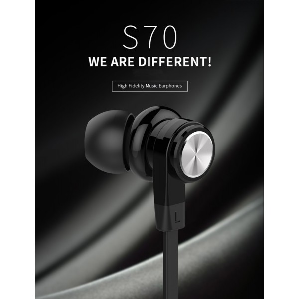 CELEBRAT earphones με μικρόφωνο D9, 10mm, 1.2m, μαύρα