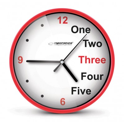 ESPERANZA Ρολόι τοίχου Prague EHC014R, 20cm, κόκκινο ESPERANZA Ρολόι τοίχου Prague EHC014R, 20cm, κόκκινο
