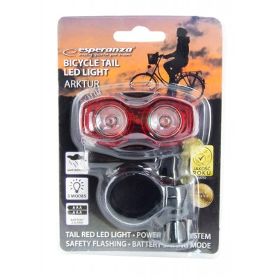 ESPERANZA Οπίσθιος φωτισμός ποδηλάτου Arktur EOT013, 2 LED, μαύρο ESPERANZA Οπίσθιος φωτισμός ποδηλάτου Arktur EOT013, 2 LED, μαύρο