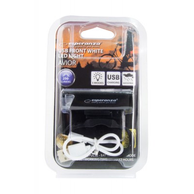 ESPERANZA Εμπρόσθιος φωτισμός ποδηλάτου Avior EOT022, επαναφορτιζόμενος ESPERANZA Εμπρόσθιος φωτισμός ποδηλάτου Avior EOT022, επαναφορτιζόμενος