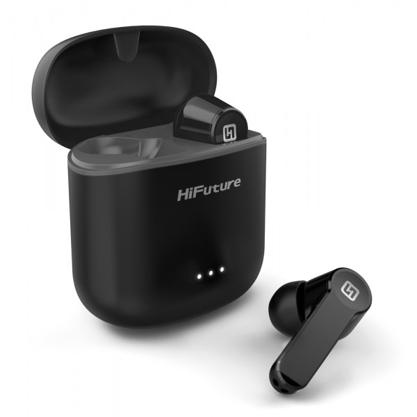 HIFUTURE earbuds FlyBuds, true wireless, με θήκη φόρτισης, μαύρα