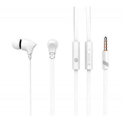 CELEBRAT Earphones με μικρόφωνο G3, on/off, 10mm, 1.2m, λευκά CELEBRAT Earphones με μικρόφωνο G3, on/off, 10mm, 1.2m, λευκά