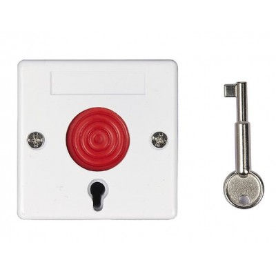 Ενσύρματο Κουμπί Πανικού με κλειδί απενεργοποίησης, White Ενσύρματο Κουμπί Πανικού με κλειδί απενεργοποίησης, White