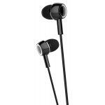 USAMS earphones με μικρόφωνο EP-12, 10mm, 1.2m, μαύρα