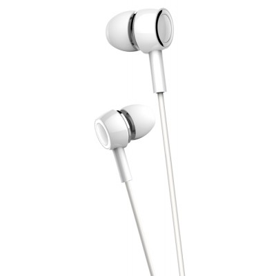 USAMS earphones με μικρόφωνο EP-12, 10mm, 1.2m, λευκά USAMS earphones με μικρόφωνο EP-12, 10mm, 1.2m, λευκά