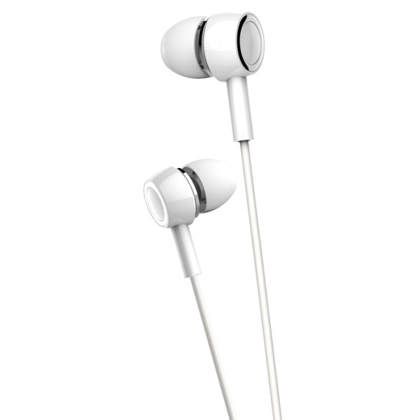 USAMS earphones με μικρόφωνο EP-12, 10mm, 1.2m, λευκά