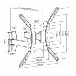 BRATECK επιτοίχια βάση KLA27-442 για οθόνη 32-55", 20kg