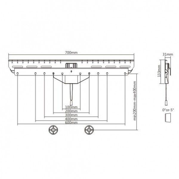 BRATECK Επιτοίχια βάση LED-1546 για monitor 37-80", 50kg