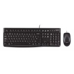 LOGITECH set ποντίκι και πληκτρολόγιο MK120, EN-GR, ενσύρματα, μαύρα