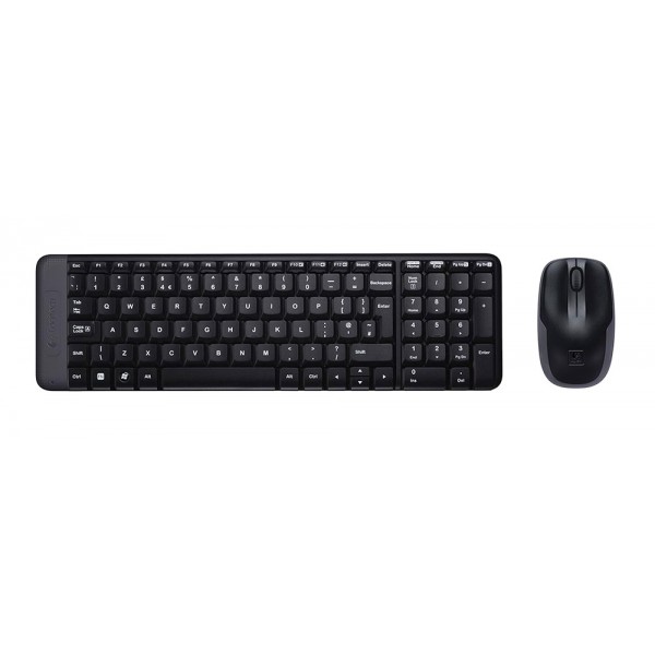 LOGITECH set ποντίκι & πληκτρολόγιο MK220, ασύρματα, 2,4GHz, μαύρο