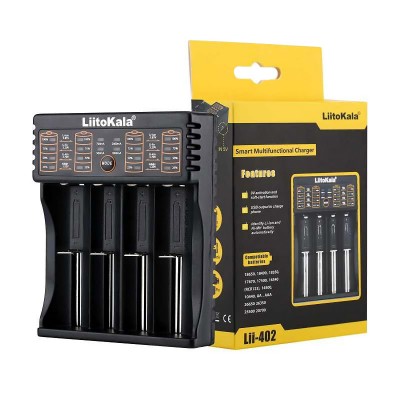 LIITOKALA φορτιστής LII-402 για μπαταρίες NiMH/CD, Li-Ion, IMR, 4 slots LIITOKALA φορτιστής LII-402 για μπαταρίες NiMH/CD, Li-Ion, IMR, 4 slots