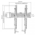 BRATECK Επιτοίχια βαση LP45-44T, για οθόνη 32"-55", έως 50kg