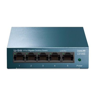 TP-LINK Desktop Switch LS105G, 5-port 10/100/1000Mbps, Ver. 1.0 TP-LINK Desktop Switch LS105G, 5-port 10/100/1000Mbps, Ver. 1.0