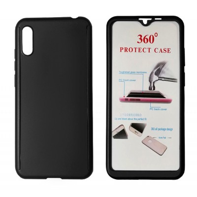 POWERTECH Θήκη Body 360° Tempered Glass, Huawei Y5 2019/Honor 8S, μαύρη POWERTECH Θήκη Body 360° Tempered Glass, Huawei Y5 2019/Honor 8S, μαύρη
