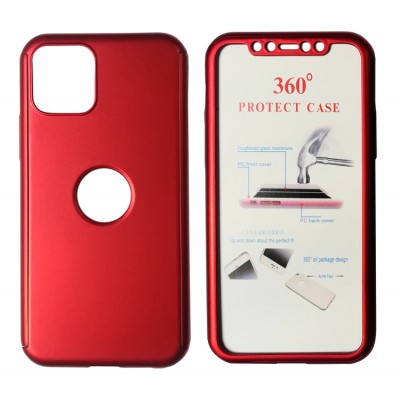 POWERTECH Θήκη Body 360° με Tempered Glass για iPhone 11 Pro, κόκκινη POWERTECH Θήκη Body 360° με Tempered Glass για iPhone 11 Pro, κόκκινη