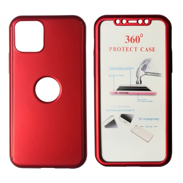 POWERTECH Θήκη Body 360° με Tempered Glass για iPhone 11 Pro, κόκκινη POWERTECH Θήκη Body 360° με Tempered Glass για iPhone 11 Pro, κόκκινη