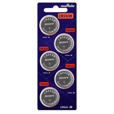 MURATA Μπαταρία λιθίου CR2430, 3V, 5τμχ MURATA Μπαταρία λιθίου CR2430, 3V, 5τμχ