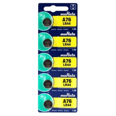 MURATA Αλκαλικές μπαταρίες LR44 MR-LR44, 1.5V, 5τμχ MURATA Αλκαλικές μπαταρίες LR44 MR-LR44, 1.5V, 5τμχ