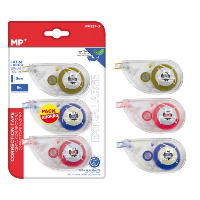 MP διορθωτική ταινία PA137-3, 5mm x 8m, σετ 3τμχ MP διορθωτική ταινία PA137-3, 5mm x 8m, σετ 3τμχ