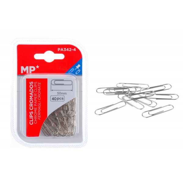 MP μεταλλικοί συνδετήρες PA342-4, 50mm, 40τμχ, ασημί MP μεταλλικοί συνδετήρες PA342-4, 50mm, 40τμχ, ασημί