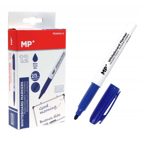 MP Μαρκαδόρος ασπροπίνακα PE494A-S, πάχος μύτης 2-3mm, μπλε