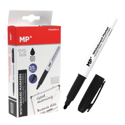 MP Μαρκαδόρος ασπροπίνακα PE494N-S, πάχος μύτης 2-3mm, μαύρος MP Μαρκαδόρος ασπροπίνακα PE494N-S, πάχος μύτης 2-3mm, μαύρος