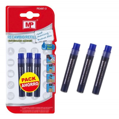 MP ανταλλακτικά μελάνια PE497-3 για μαρκαδόρο PE496, μπλε, 3τμχ MP ανταλλακτικά μελάνια PE497-3 για μαρκαδόρο PE496, μπλε, 3τμχ