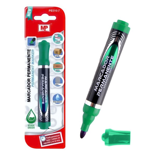 MP ανεξίτηλος μαρκαδόρος PE510-07, 2mm, πράσινος MP ανεξίτηλος μαρκαδόρος PE510-07, 2mm, πράσινος