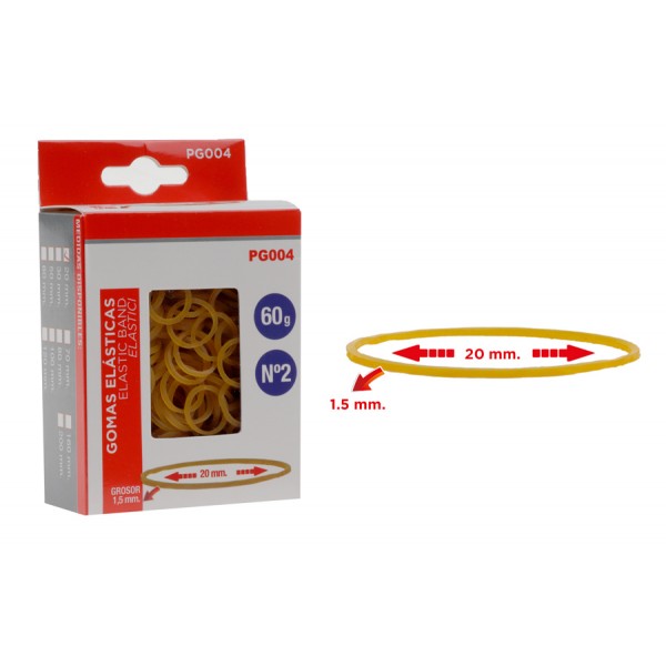 MP λαστιχάκια συσκευασίας PG004 σε κουτί, No2, 1.5x20mm, 60g MP λαστιχάκια συσκευασίας PG004 σε κουτί, No2, 1.5x20mm, 60g