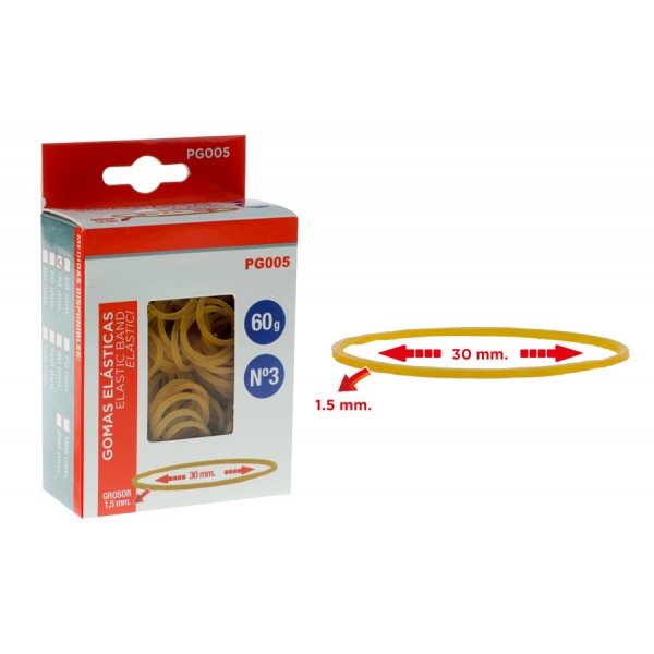 MP λαστιχάκια συσκευασίας PG005 σε κουτί, No3, 1.5x30mm, 60g MP λαστιχάκια συσκευασίας PG005 σε κουτί, No3, 1.5x30mm, 60g