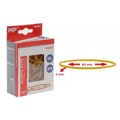MP λαστιχάκια συσκευασίας PG007 σε κουτί, No6, 2x60mm, 60g MP λαστιχάκια συσκευασίας PG007 σε κουτί, No6, 2x60mm, 60g