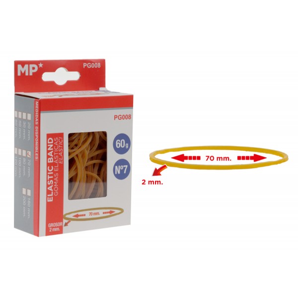 MP λαστιχάκια συσκευασίας PG008 σε κουτί, No7, 2x70mm, 60g MP λαστιχάκια συσκευασίας PG008 σε κουτί, No7, 2x70mm, 60g