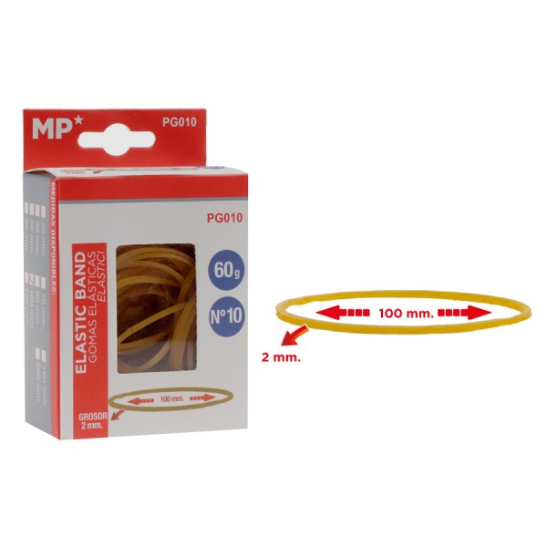 MP λαστιχάκια συσκευασίας PG010 σε κουτί, No10, 2x100mm, 60g MP λαστιχάκια συσκευασίας PG010 σε κουτί, No10, 2x100mm, 60g