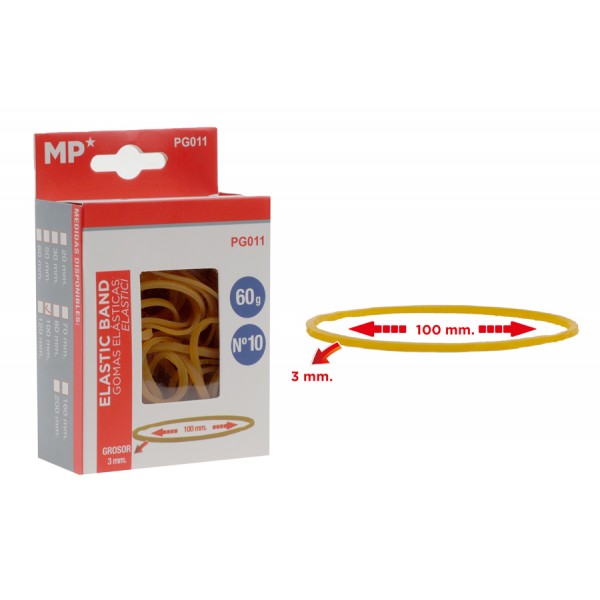 MP λαστιχάκια συσκευασίας PG011 σε κουτί, No10, 3x100mm, 60g MP λαστιχάκια συσκευασίας PG011 σε κουτί, No10, 3x100mm, 60g