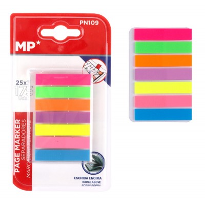 MP αυτοκόλλητοι σελιδοδείκτες PN109, ημιδιάφανοι, 45 x 9mm, 7x 25 τμχ MP αυτοκόλλητοι σελιδοδείκτες PN109, ημιδιάφανοι, 45 x 9mm, 7x 25 τμχ
