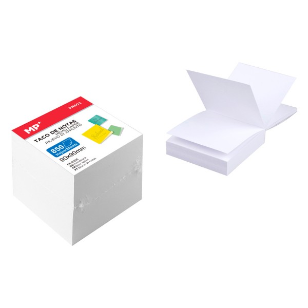 MP χαρτάκια σημειώσεων PN802, 90 x 90mm, 850τμχ, λευκά MP χαρτάκια σημειώσεων PN802, 90 x 90mm, 850τμχ, λευκά