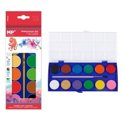 MP σετ νερομπογιές PP152, κασετίνα, 12 χρώματα MP σετ νερομπογιές PP152, κασετίνα, 12 χρώματα