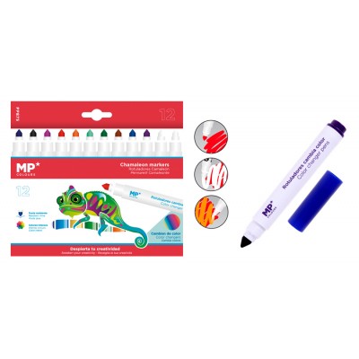 MP σετ χρωματιστών μαρκαδόρων σειράς Cameleon PP875, 12τμχ MP σετ χρωματιστών μαρκαδόρων σειράς Cameleon PP875, 12τμχ