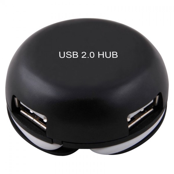 POWERTECH USB 2.0 Hub PT-166, 4 θύρες, μαύρο