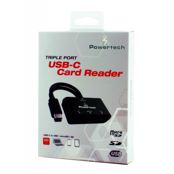 PT Card Reader USB Type-C, SD, Micro SD, USB, Black