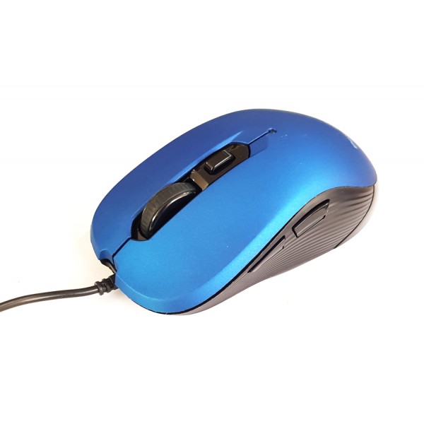 POWERTECH Ενσύρματο ποντίκι, Οπτικό, 3200DPI, USB, 5 πλήκτρα, μπλε