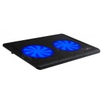 POWERTECH Βάση και ψύξη laptop PT-738 έως 15.6", 2x 125mm fan, LED, μαύρο