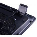 POWERTECH Βάση και ψύξη laptop PT-738 έως 15.6", 2x 125mm fan, LED, μαύρο