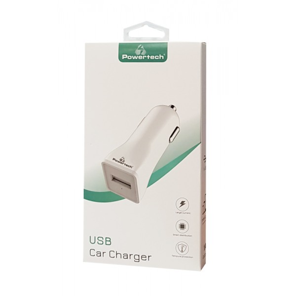 POWERTECH Φορτιστής Αυτοκινήτου PT-762, 1x USB, 1A, λευκός POWERTECH Φορτιστής Αυτοκινήτου PT-762, 1x USB, 1A, λευκός