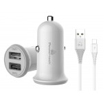 POWERTECH Φορτιστής αυτοκινήτου & καλώδιο Micro USB PT-772, 2x USB, 3.4A POWERTECH Φορτιστής αυτοκινήτου & καλώδιο Micro USB PT-772, 2x USB, 3.4A