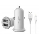 POWERTECH Φορτιστής αυτοκινήτου & καλώδιο Lightning PT-774, 2x USB, 3.4A POWERTECH Φορτιστής αυτοκινήτου & καλώδιο Lightning PT-774, 2x USB, 3.4A