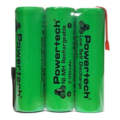 POWERTECH επαναφορτιζόμενη μπαταρία PT-793 2100mAh, AΑ (HR6), 3τμχ POWERTECH επαναφορτιζόμενη μπαταρία PT-793 2100mAh, AΑ (HR6), 3τμχ