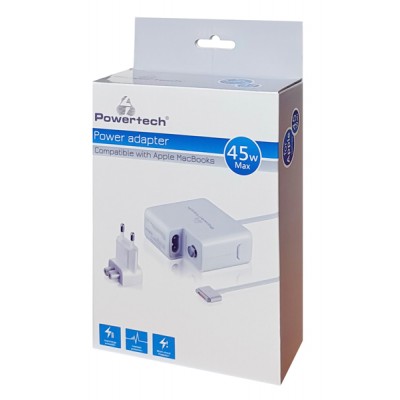 POWERTECH τροφοδοτικό laptop PT-836 για Apple Macbooks, 45W, λευκό POWERTECH τροφοδοτικό laptop PT-836 για Apple Macbooks, 45W, λευκό