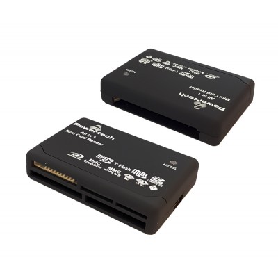 POWERTECH Card Reader All in one, USB, 480Μbps, LED, μαύρο POWERTECH Card Reader All in one, USB, 480Μbps, LED, μαύρο